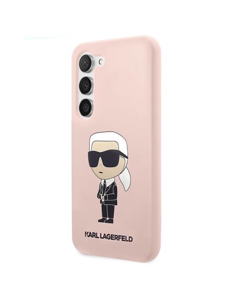 Karl Lagerfeld Silicone Ikonik dėklas Samsung Galaxy S23 - rožinis