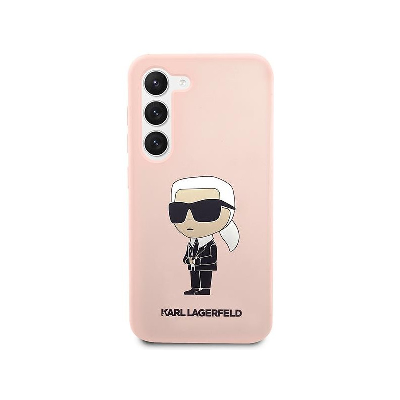 Karl Lagerfeld Silicone Ikonik dėklas Samsung Galaxy S23 - rožinis