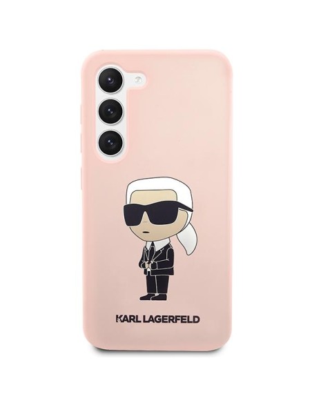 Karl Lagerfeld Silicone Ikonik dėklas Samsung Galaxy S23 - rožinis
