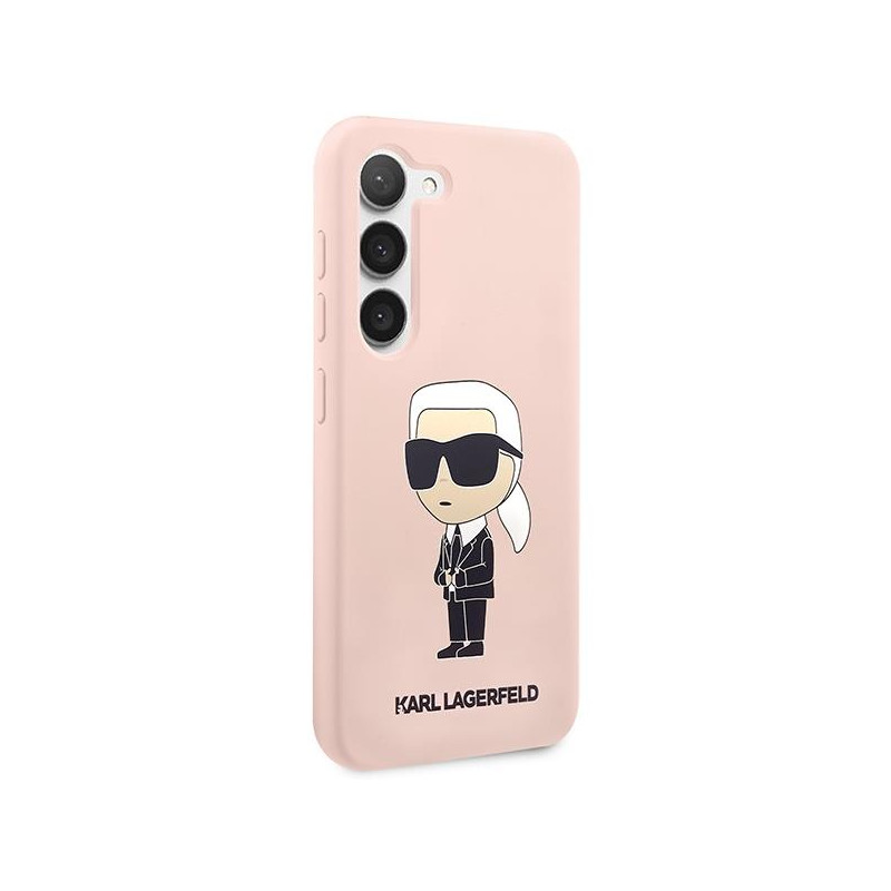 Karl Lagerfeld Silicone Ikonik dėklas Samsung Galaxy S23 - rožinis