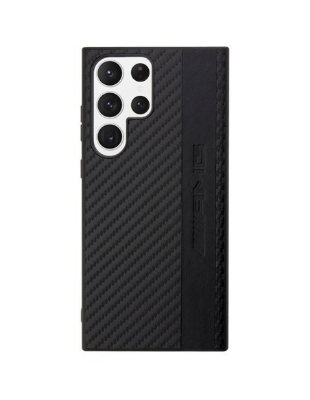 AMG Carbon Stripe&Embossed dėklas, skirtas Samsung Galaxy S23 Ultra - juodas AMG Carbon Stripe&Embossed dėklas, skirtas Samsung Galaxy S23 Ultra - juodas
