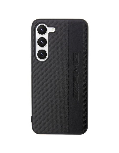 AMG Carbon Stripe&Embossed dėklas, skirtas Samsung Galaxy S23+ - juodas AMG Carbon Stripe&Embossed dėklas, skirtas Samsung Galaxy S23+ - juodas