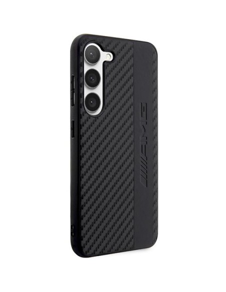 AMG Carbon Stripe&Embossed dėklas, skirtas Samsung Galaxy S23+ - juodas AMG Carbon Stripe&Embossed dėklas, skirtas Samsung Galaxy S23+ - juodas