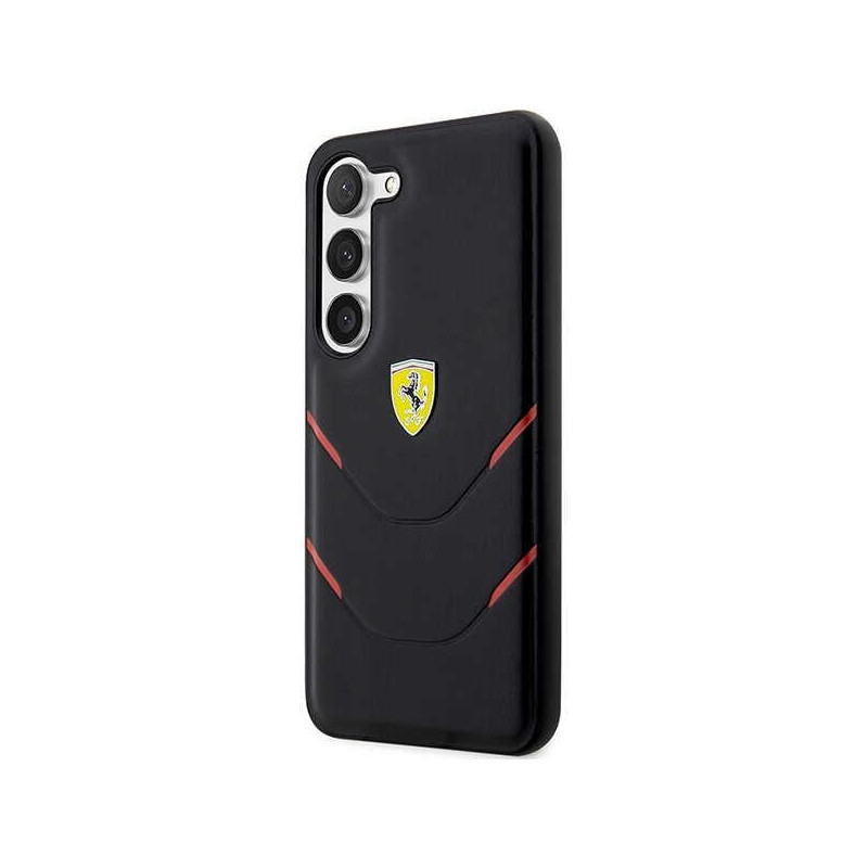 Ferrari Hot Stamp Lines dėklas Samsung Galaxy S23 - juodas