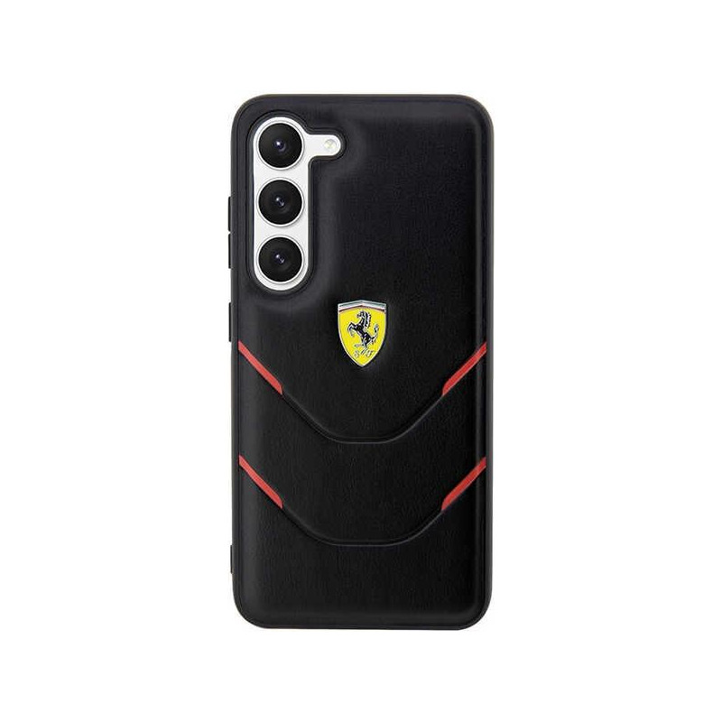 Ferrari Hot Stamp Lines dėklas Samsung Galaxy S23 - juodas