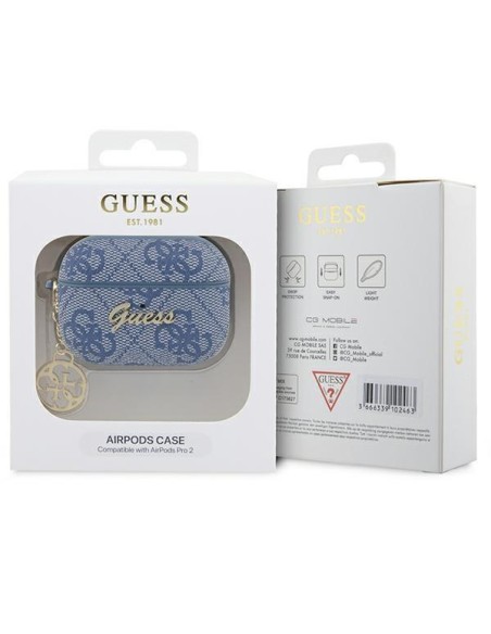 Guess 4G Charm Collection dėklas, skirtas AirPods Pro 2 – mėlynas Guess 4G Charm Collection dėklas, skirtas AirPods Pro 2 – mėlynas