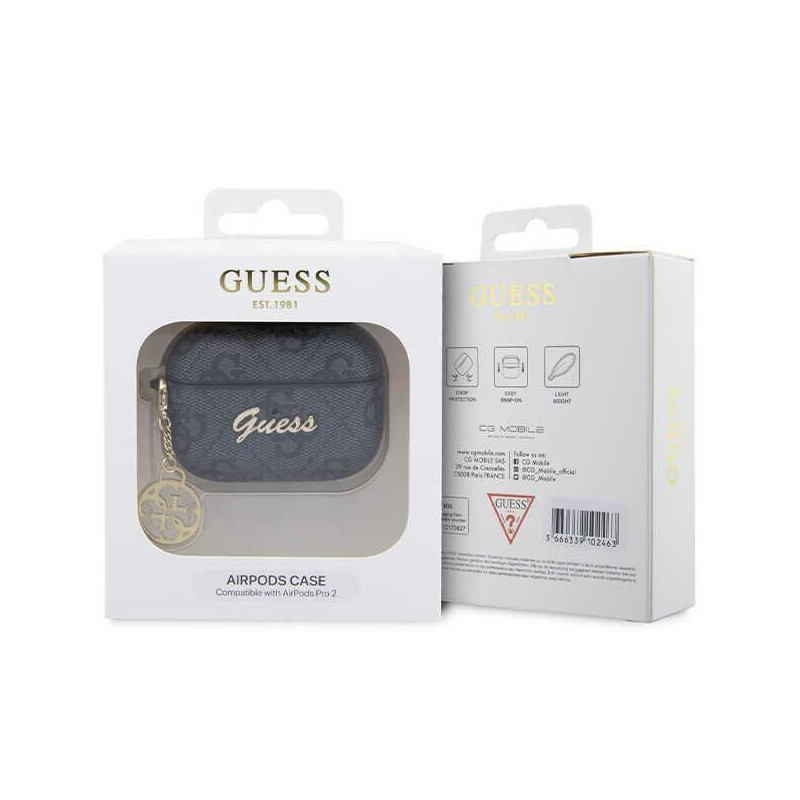 Guess 4G Charm Collection dėklas, skirtas AirPods Pro 2 – juodas