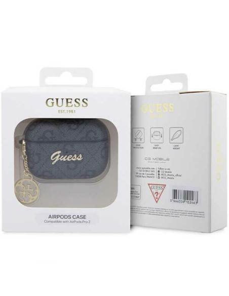 Guess 4G Charm Collection dėklas, skirtas AirPods Pro 2 – juodas