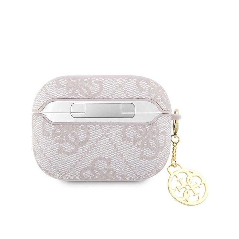 Guess 4G Charm Collection dėklas, skirtas AirPods Pro 2 – rožinis