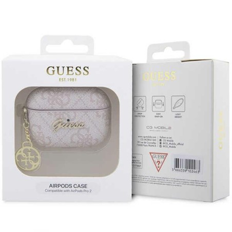 Guess 4G Charm Collection dėklas, skirtas AirPods Pro 2 – rožinis Guess 4G Charm Collection dėklas, skirtas AirPods Pro 2 – rožinis