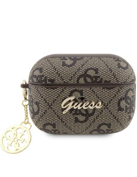 Guess 4G Charm Collection dėklas, skirtas AirPods Pro 2 – rudas