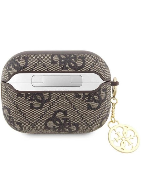 Guess 4G Charm Collection dėklas, skirtas AirPods Pro 2 – rudas