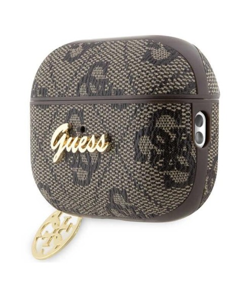 Guess 4G Charm Collection dėklas, skirtas AirPods Pro 2 – rudas