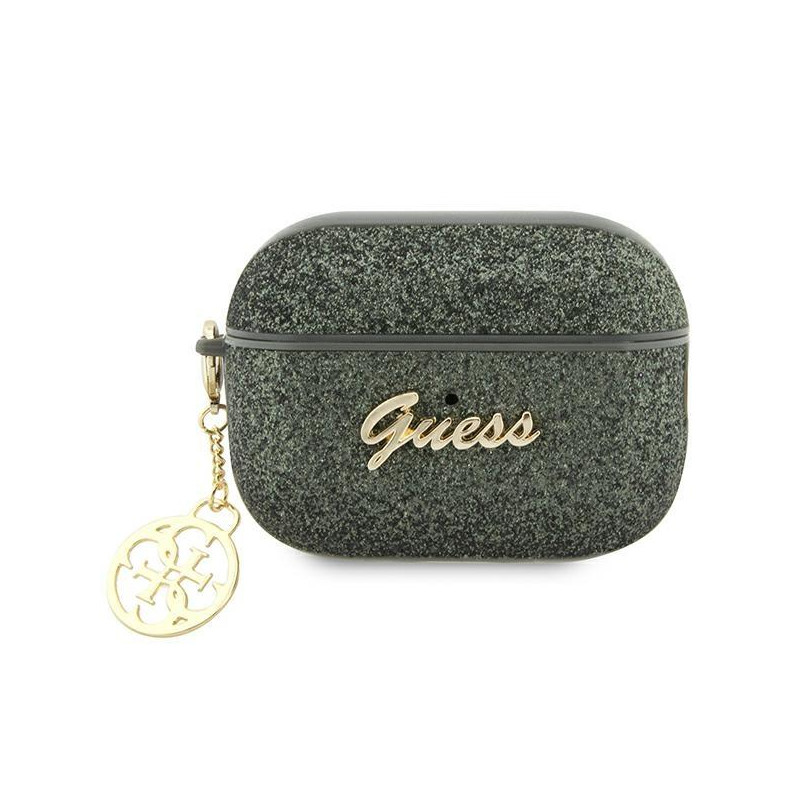 Guess Glitter Flake 4G Charm dėklas, skirtas AirPods Pro 2 – žalias Guess Glitter Flake 4G Charm dėklas, skirtas AirPods Pro 2 – žalias