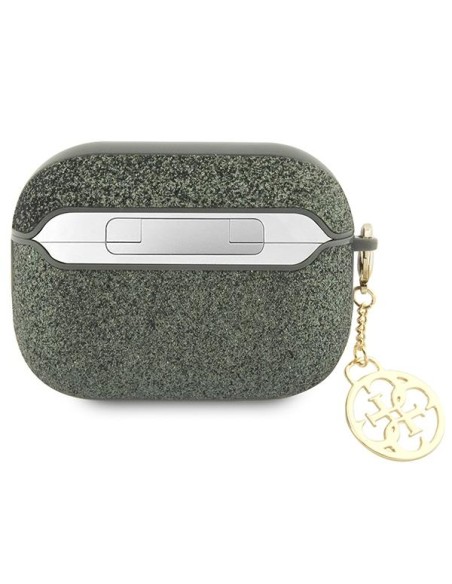 Guess Glitter Flake 4G Charm dėklas, skirtas AirPods Pro 2 – žalias Guess Glitter Flake 4G Charm dėklas, skirtas AirPods Pro 2 – žalias