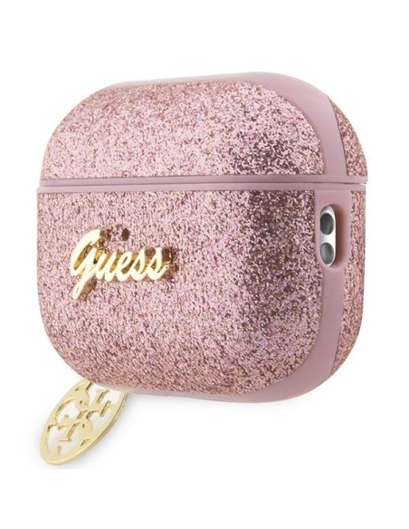 Guess Glitter Flake 4G Charm dėklas, skirtas AirPods Pro 2 – rožinis Guess Glitter Flake 4G Charm dėklas, skirtas AirPods Pro 2 – rožinis