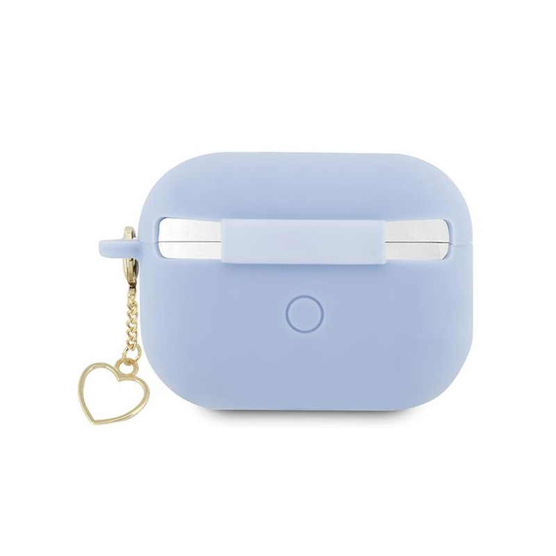 Guess Silicone Charm Heart Collection dėklas, skirtas AirPods Pro 2 – mėlynas