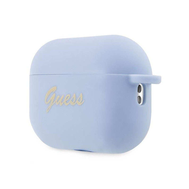 Guess Silicone Charm Heart Collection dėklas, skirtas AirPods Pro 2 – mėlynas