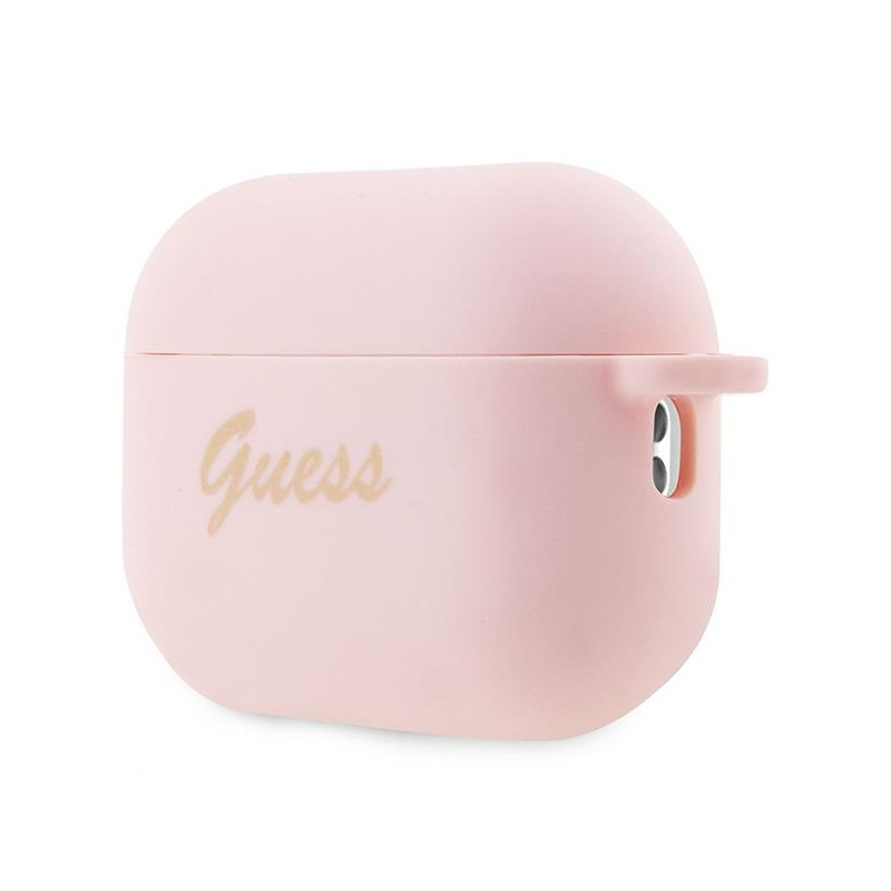 Guess Silicone Charm Heart Collection dėklas, skirtas AirPods Pro 2 – rožinis