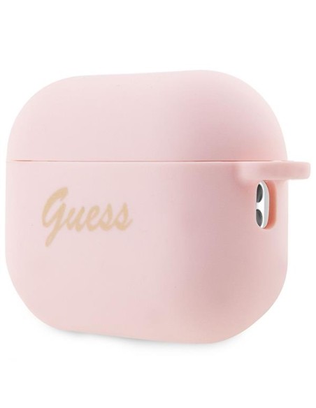 Guess Silicone Charm Heart Collection dėklas, skirtas AirPods Pro 2 – rožinis