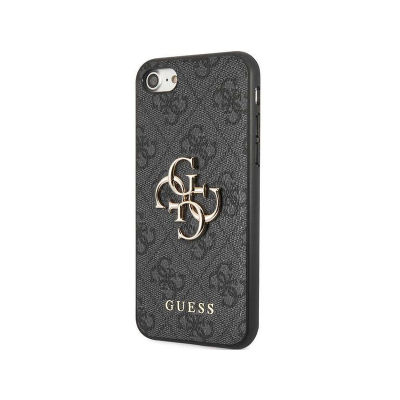 Guess 4G didelis metalinis logotipo dėklas, skirtas iPhone 7 / 8 / SE 2020 / SE 2022 – pilka