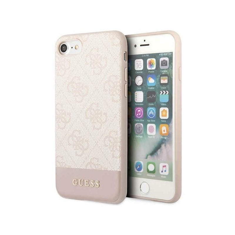 Guess 4G Stripe Collection dėklas, skirtas iPhone 7 / 8 / SE 2020 / SE 2022 - rožinė Guess 4G Stripe Collection dėklas, skirtas iPhone 7 / 8 / SE 2020 / SE 2022 - rožinė