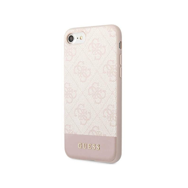 Guess 4G Stripe Collection dėklas, skirtas iPhone 7 / 8 / SE 2020 / SE 2022 - rožinė