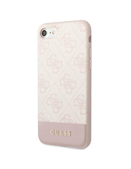 Guess 4G Stripe Collection dėklas, skirtas iPhone 7 / 8 / SE 2020 / SE 2022 - rožinė