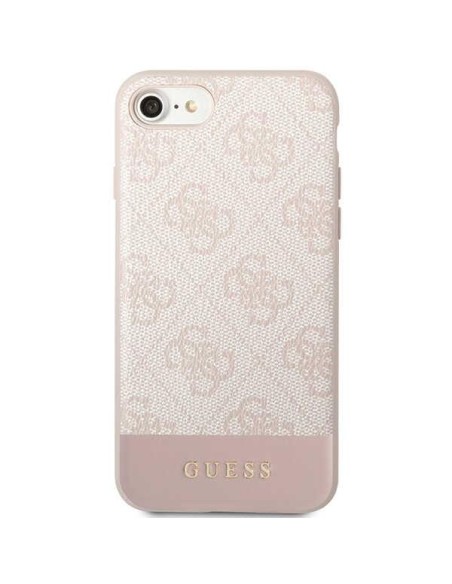 Guess 4G Stripe Collection dėklas, skirtas iPhone 7 / 8 / SE 2020 / SE 2022 - rožinė