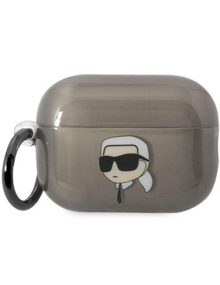 Karl Lagerfeld Ikonik Karl dėklas, skirtas AirPods Pro 2 - juodas Karl Lagerfeld Ikonik Karl dėklas, skirtas AirPods Pro 2 - juodas