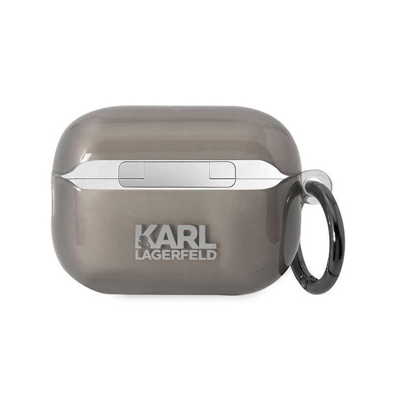 Karl Lagerfeld Ikonik Karl dėklas, skirtas AirPods Pro 2 - juodas