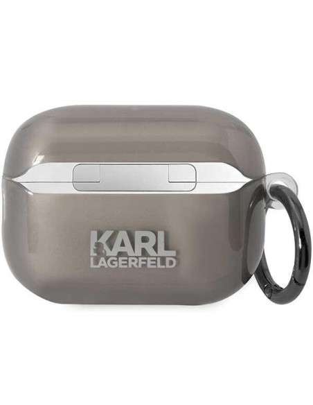 Karl Lagerfeld Ikonik Karl dėklas, skirtas AirPods Pro 2 - juodas Karl Lagerfeld Ikonik Karl dėklas, skirtas AirPods Pro 2 - juodas