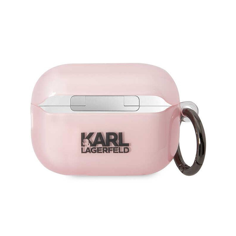 Karl Lagerfeld Ikonik Choupette dėklas, skirtas AirPods Pro 2 – rožinis