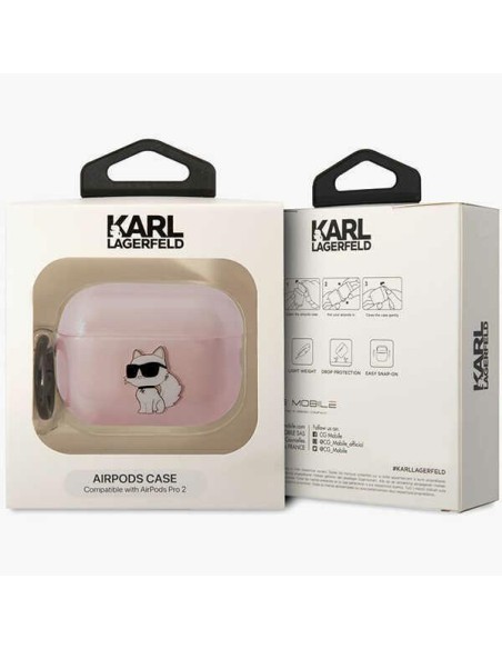 Karl Lagerfeld Ikonik Choupette dėklas, skirtas AirPods Pro 2 – rožinis Karl Lagerfeld Ikonik Choupette dėklas, skirtas AirPods Pro 2 – rožinis