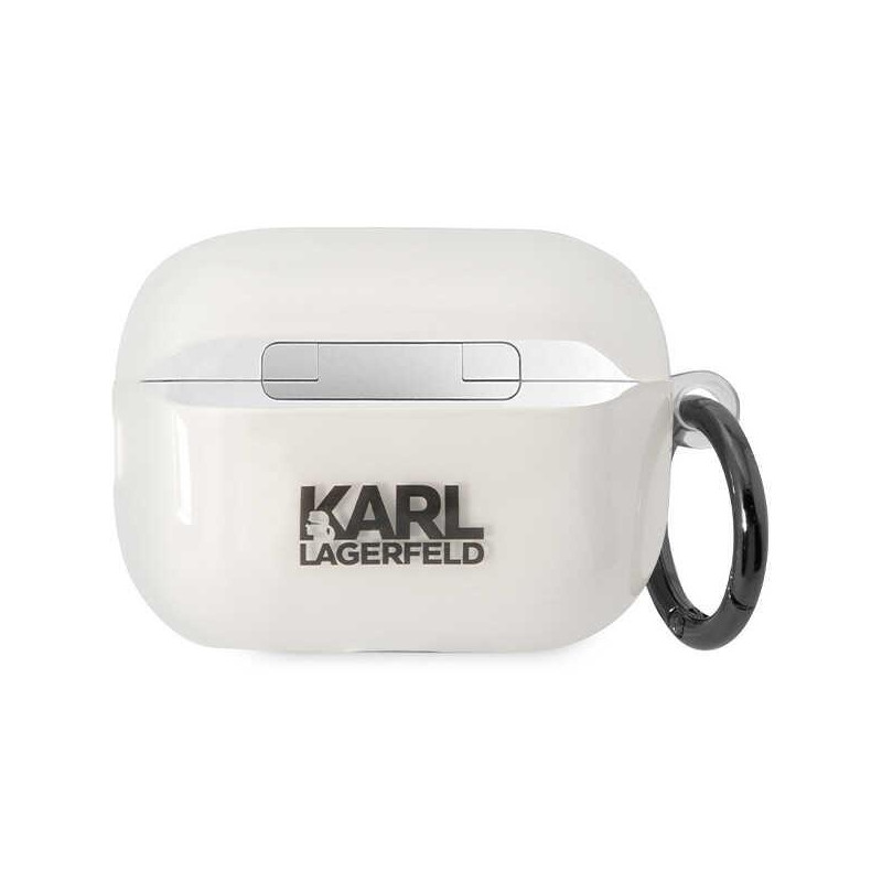 Karl Lagerfeld Ikonik Choupette dėklas, skirtas AirPods Pro 2 - skaidrus