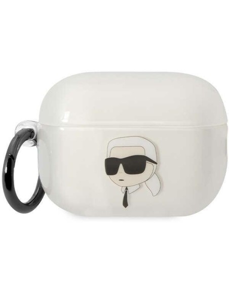 Karl Lagerfeld Ikonik Karl dėklas, skirtas AirPods Pro 2 - skaidrus Karl Lagerfeld Ikonik Karl dėklas, skirtas AirPods Pro 2 - skaidrus