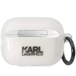 Karl Lagerfeld Ikonik Karl dėklas, skirtas AirPods Pro 2 - skaidrus