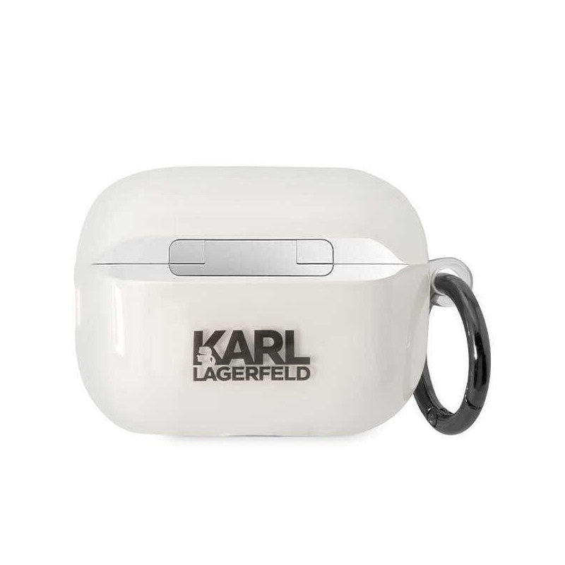 Karl Lagerfeld Ikonik Karl dėklas, skirtas AirPods Pro 2 - skaidrus