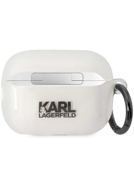 Karl Lagerfeld Ikonik Karl dėklas, skirtas AirPods Pro 2 - skaidrus Karl Lagerfeld Ikonik Karl dėklas, skirtas AirPods Pro 2 - skaidrus
