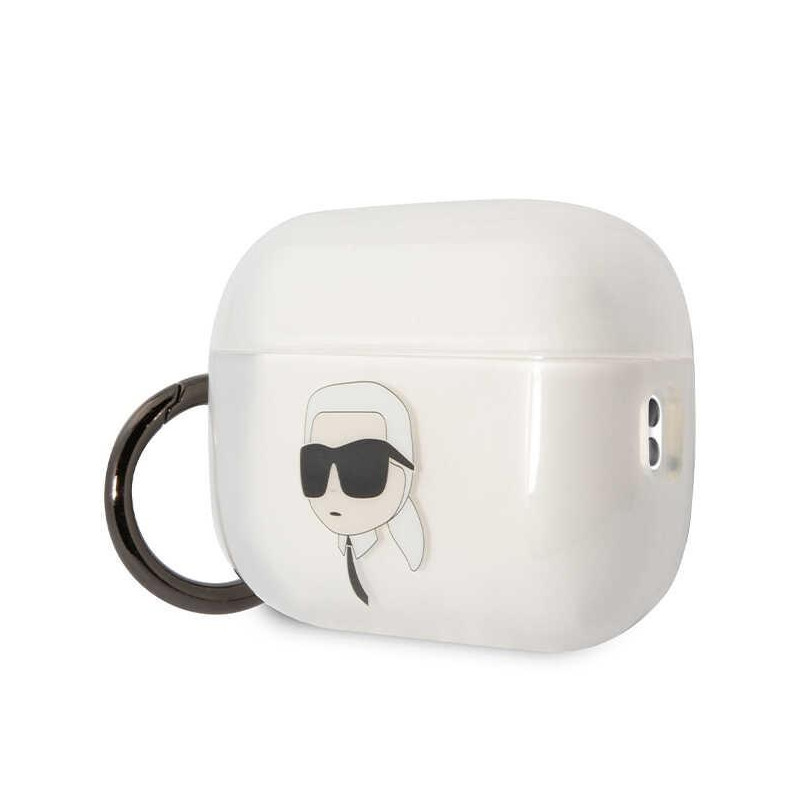 Karl Lagerfeld Ikonik Karl dėklas, skirtas AirPods Pro 2 - skaidrus