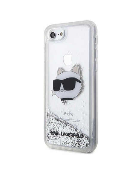 Karl Lagerfeld Glitter Choupette galvos dėklas, skirtas iPhone 7 / 8 / SE 2020 / SE 2022 - sidabras Karl Lagerfeld Glitter Choupette galvos dėklas, skirtas iPhone 7 / 8 / SE 2020 / SE 2022 - sidabras