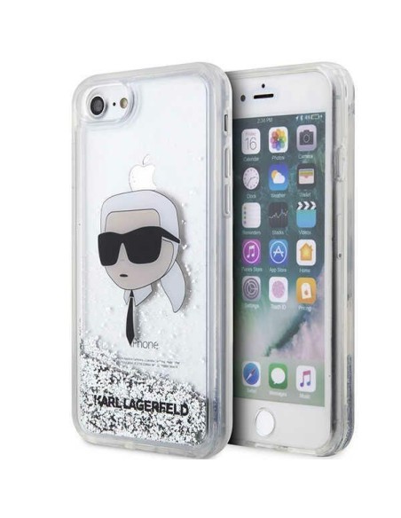 Karl Lagerfeld Glitter Karl& 39 s Head dėklas, skirtas iPhone 7 / 8 / SE 2020 / SE 2022 - sidabras Karl Lagerfeld Glitter Karl& 39 s Head dėklas, skirtas iPhone 7 / 8 / SE 2020 / SE 2022 - sidabras