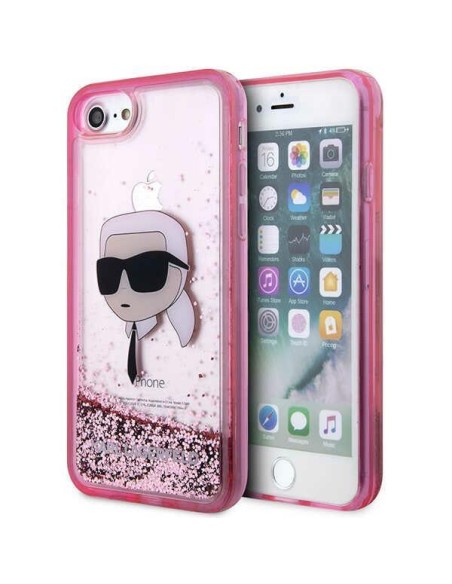 Karl Lagerfeld Glitter Karl& 39 s Head dėklas, skirtas iPhone 7 / 8 / SE 2020 / SE 2022 - rožinė Karl Lagerfeld Glitter Karl& 39 s Head dėklas, skirtas iPhone 7 / 8 / SE 2020 / SE 2022 - rožinė