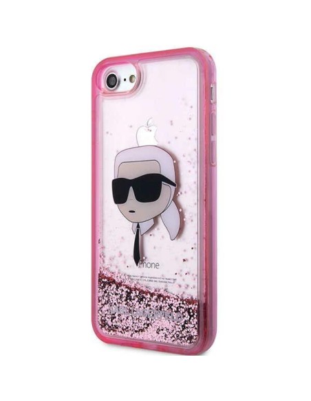 Karl Lagerfeld Glitter Karl& 39 s Head dėklas, skirtas iPhone 7 / 8 / SE 2020 / SE 2022 - rožinė Karl Lagerfeld Glitter Karl& 39 s Head dėklas, skirtas iPhone 7 / 8 / SE 2020 / SE 2022 - rožinė