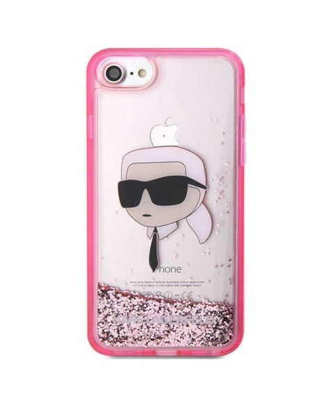 Karl Lagerfeld Glitter Karl& 39 s Head dėklas, skirtas iPhone 7 / 8 / SE 2020 / SE 2022 - rožinė Karl Lagerfeld Glitter Karl& 39 s Head dėklas, skirtas iPhone 7 / 8 / SE 2020 / SE 2022 - rožinė