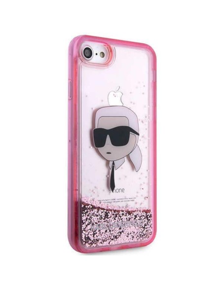 Karl Lagerfeld Glitter Karl& 39 s Head dėklas, skirtas iPhone 7 / 8 / SE 2020 / SE 2022 - rožinė Karl Lagerfeld Glitter Karl& 39 s Head dėklas, skirtas iPhone 7 / 8 / SE 2020 / SE 2022 - rožinė