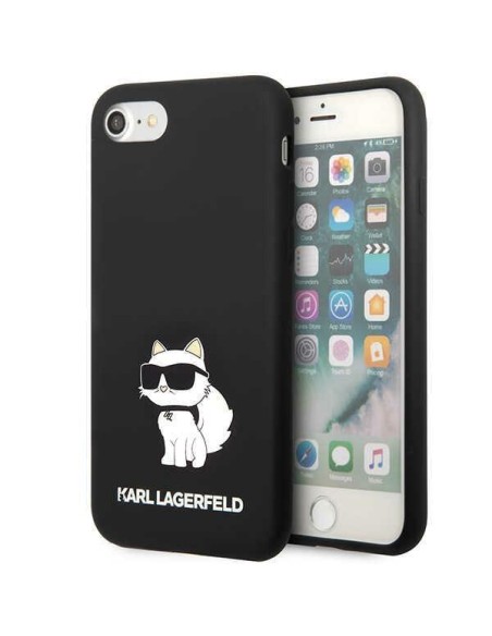 Karl Lagerfeld silikoninis Choupette dėklas, skirtas iPhone 7 / 8 / SE 2020 / SE 2022 – juodas Karl Lagerfeld silikoninis Choupette dėklas, skirtas iPhone 7 / 8 / SE 2020 / SE 2022 – juodas