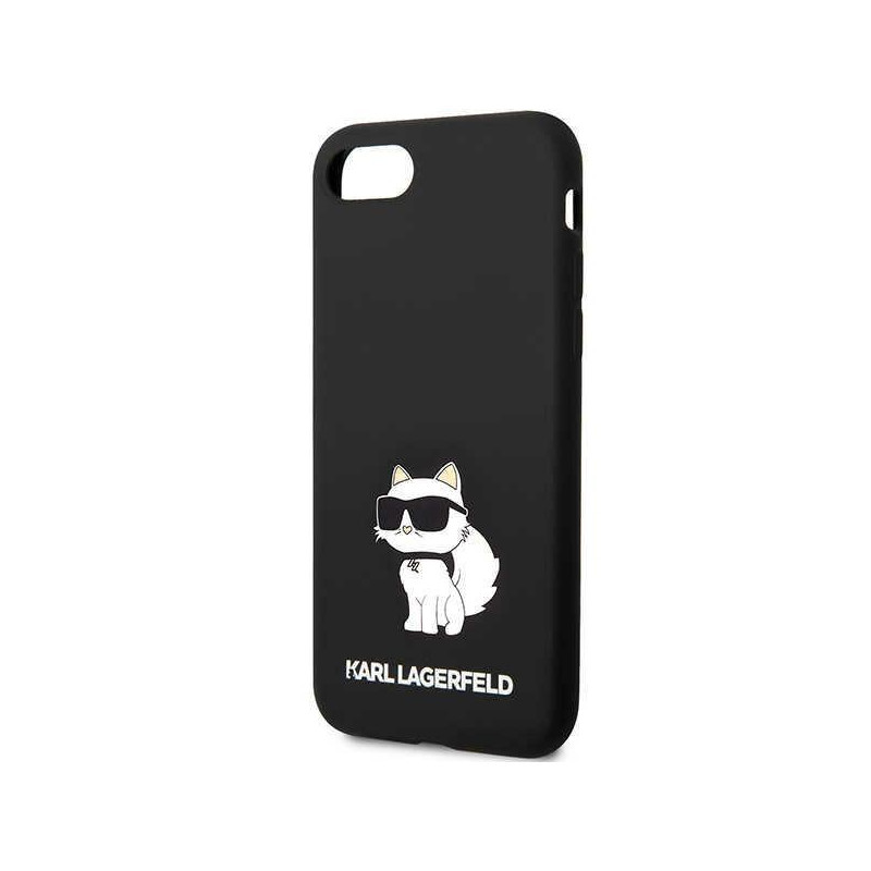 Karl Lagerfeld silikoninis Choupette dėklas, skirtas iPhone 7 / 8 / SE 2020 / SE 2022 – juodas