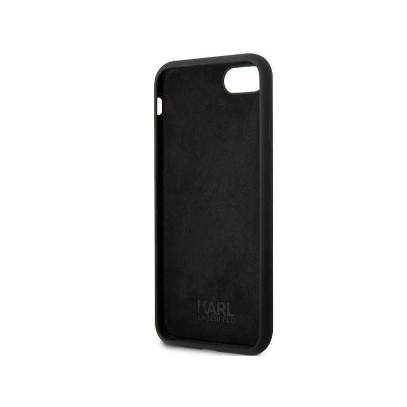 Karl Lagerfeld silikoninis Choupette dėklas, skirtas iPhone 7 / 8 / SE 2020 / SE 2022 – juodas