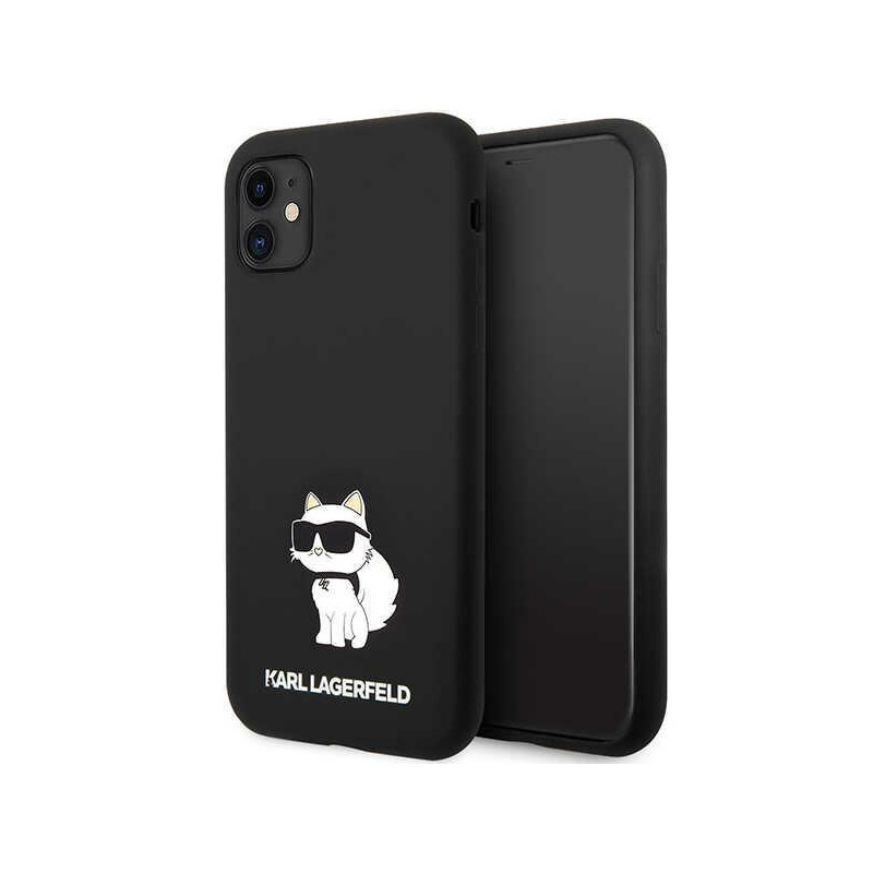Karl Lagerfeld Silicone Choupette dėklas iPhone 11 / Xr - juodas